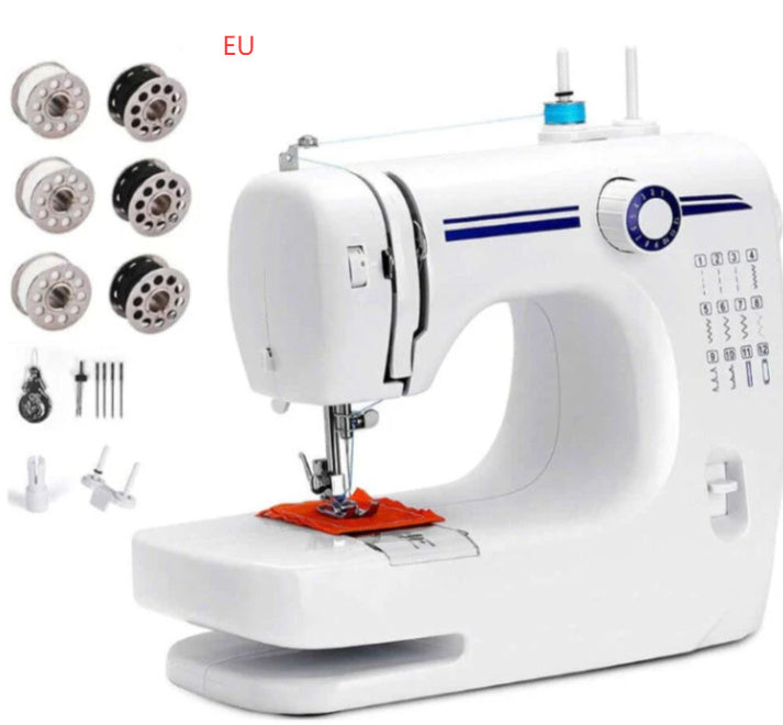 608A Upgraded 12-line Electric Household Mini Double Needle Multi-function Sewing Machine