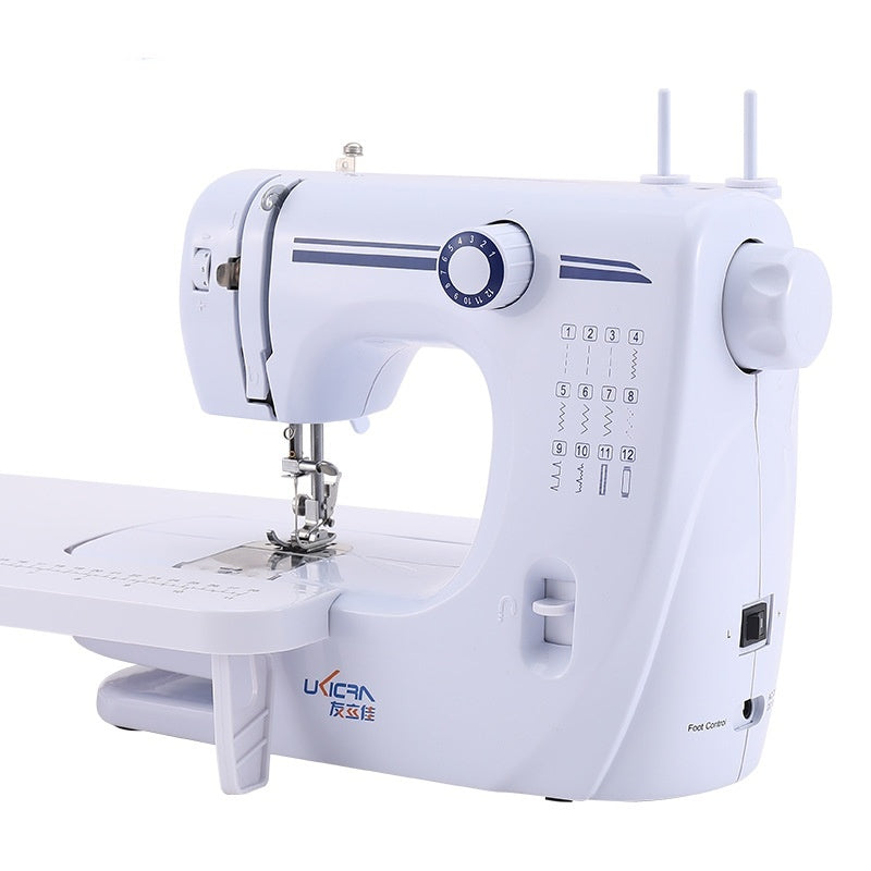 608A Upgraded 12-line Electric Household Mini Double Needle Multi-function Sewing Machine