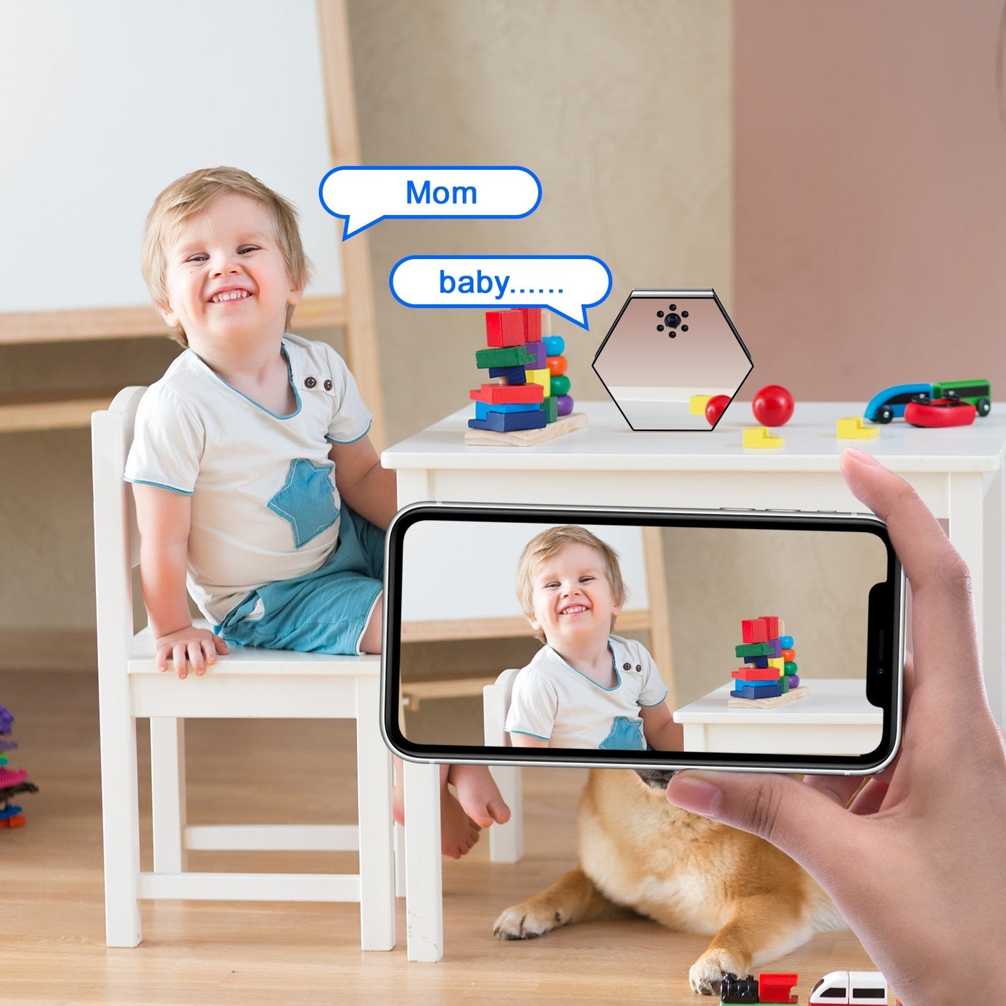 Wireless Network Surveillance Camera Home HD Smart Night Vision Remote Mobile Phone Monitor Dual Voice Conversation