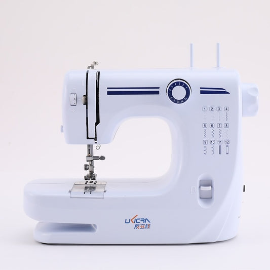 608A Upgraded 12-line Electric Household Mini Double Needle Multi-function Sewing Machine